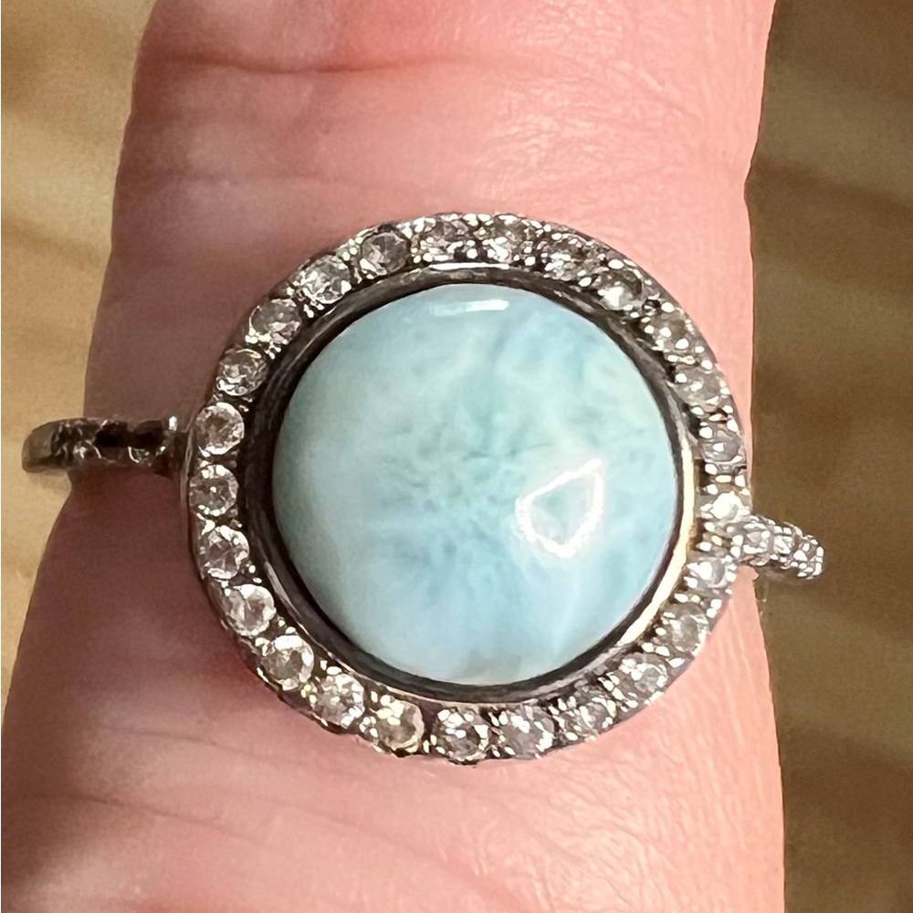 Larimar and 925 sterling silver ring 👠